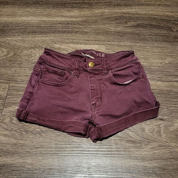 American Eagle Outfitters Hi Rise Shortie Shorts Women's Size 00 Regular - Picture 1 of 5